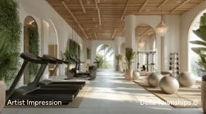 Fitness studio and gym at Raipur by Della Townships