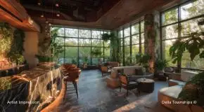 Luxury bar and lounge at Della Ranthambore Reserve Rajasthan by Della Townships