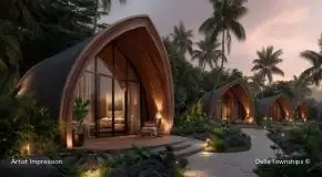 Aerial view of Equestrian Glamping Resort