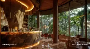 Fine dining restaurant at Della Design District Rajasthan by Della Townships