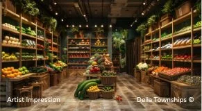 Local produce store at Della Design District Rajasthan township by Della Townships