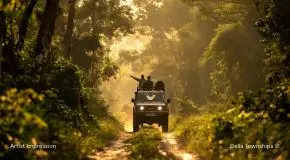 Luxury game drive safari experience in Ranthambore Rajasthan by Della Townships