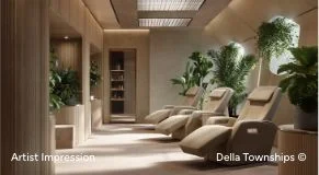 Luxury treatment suite at Della Mayrlife Medical Wellness by Della Townships