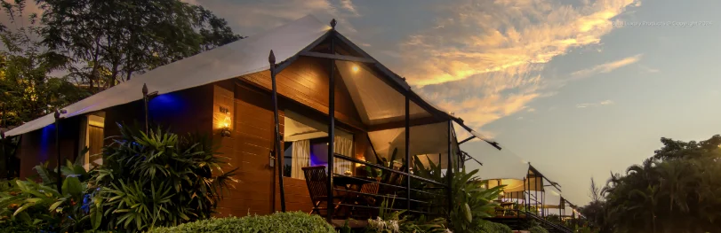 Luxury glamping tents