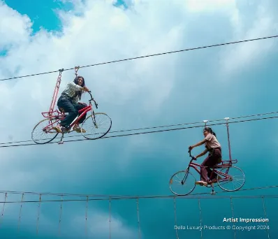 Sky Cycling Activity of Della Adventure Park