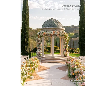 Lavish destination wedding reception setup at Della Resorts