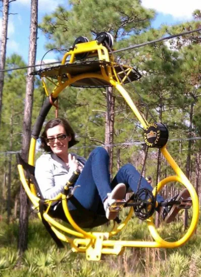 Zip Bike activity of Della Adventure Park