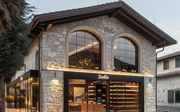 Exterior view of wine village