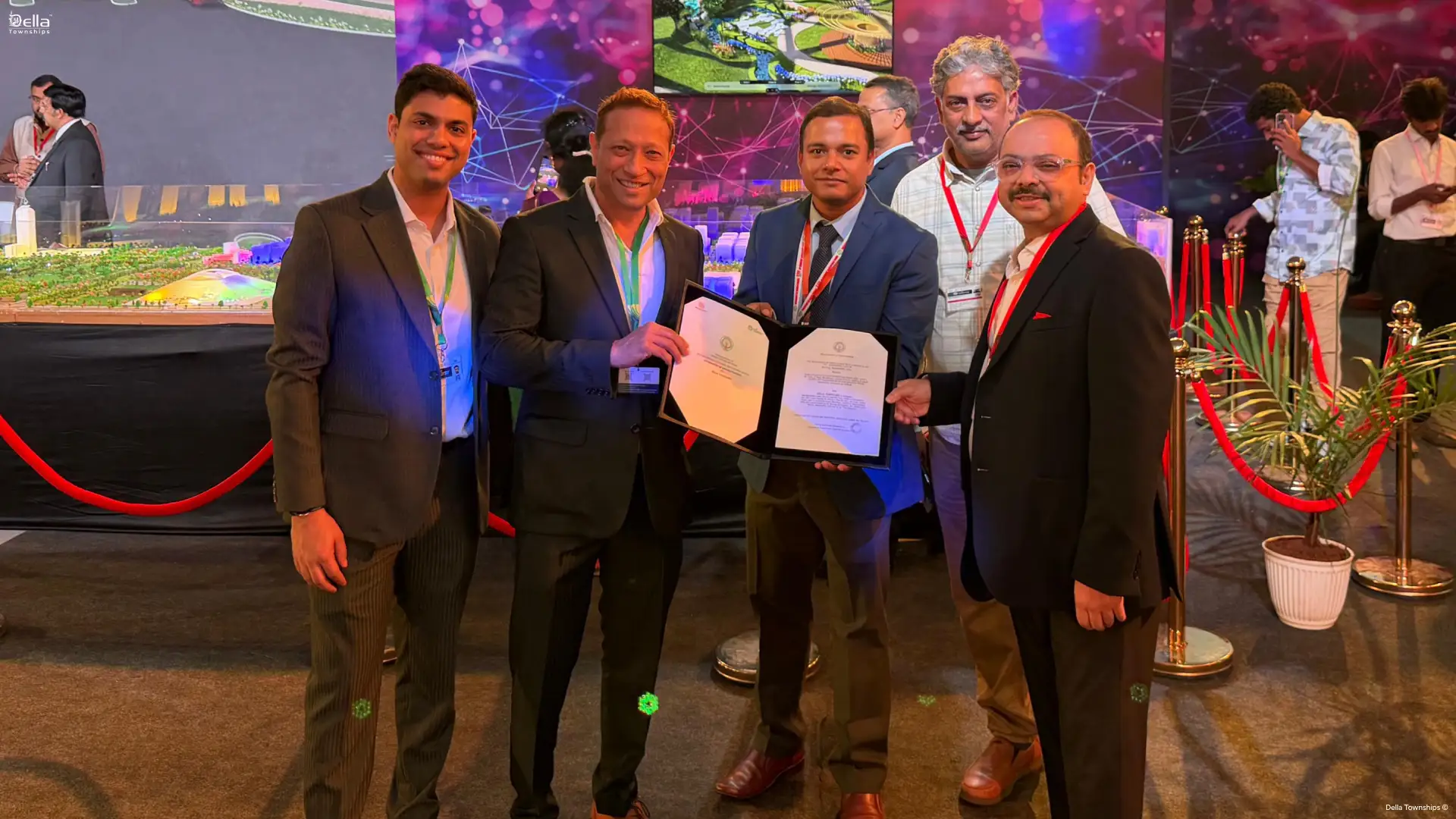 Certificate presentation at Andhra Pradesh Global Summit for Della Townships Tirupati project