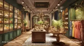 Luxury boutique interior at Della Townships Nagpur Bor Reserve Design District