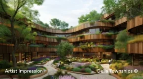 Landscape-integrated conservation center at Della Townships Nagpur Bor Reserve theme township