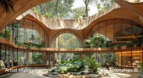Reception area of Della Global Wildlife Conservation Foundation Building