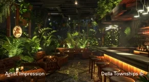 Garden dining experience at Della Townships Nagpur Bor Reserve