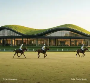 Racecourse and equestrian facilities at Bor Reserve Nagpur by Della Townships