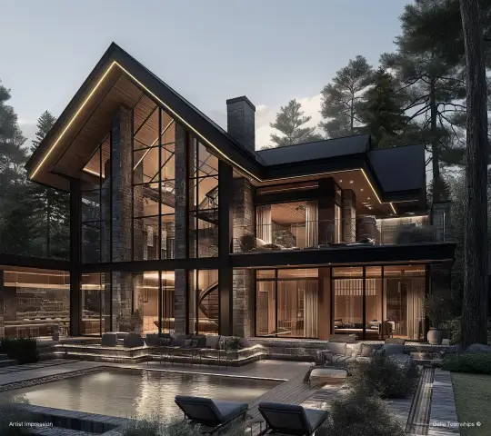 Modern forest villa Type 4 at Della Townships Nagpur Bor Reserve theme township