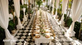 Outdoor wedding ceremony setup at Della Townships Nagpur Bor Reserve