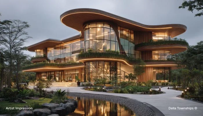 Medical wellness ecosystem at Della Townships Nagpur Bor Reserve featuring Della MayrLife integrative healing center