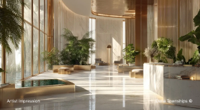 Wellness reception area at Della Townships Nagpur Bor Reserve Medical Wellness Ecosystem