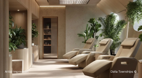 Spa relaxation lounge at Della Townships Nagpur Bor Reserve Medical Wellness Ecosystem