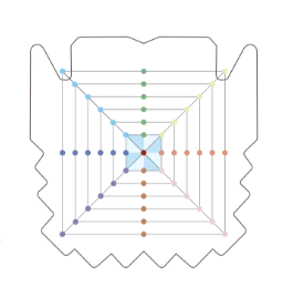 Della Townships Nagpur crystal pyramid structure embedded with semi precious stones in wellness residences