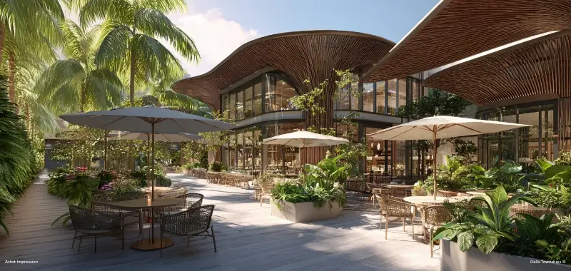 Cafe lounge at Della Design District Nagpur wellness township