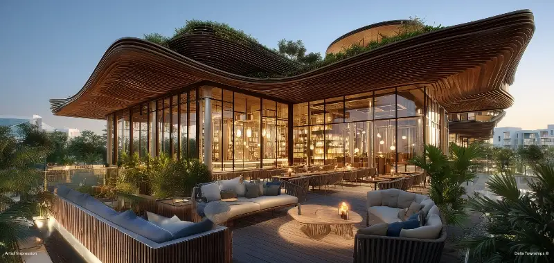 Fine dining restaurant at Della Townships Nagpur Design District