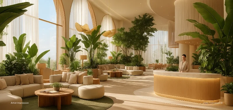 Lobby and Wellness Lounge at Della Townships Wellness Residences Nagpur - Ground Floor