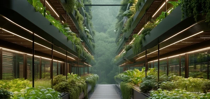 Rooftop Vertical Farming Hydroponics at Della Townships Wellness Residences Nagpur