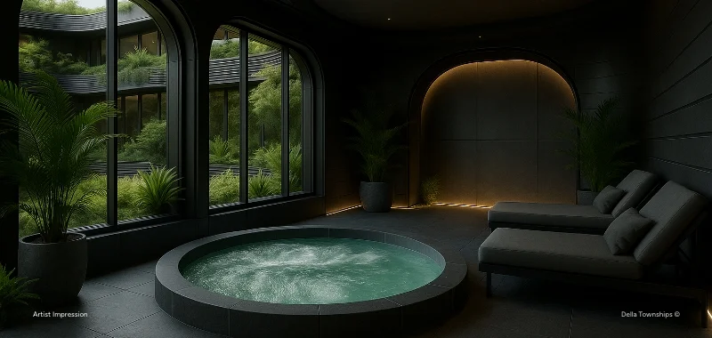 Saline Hydrotherapy Pool at Della Townships Wellness Residences Nagpur - Second Floor