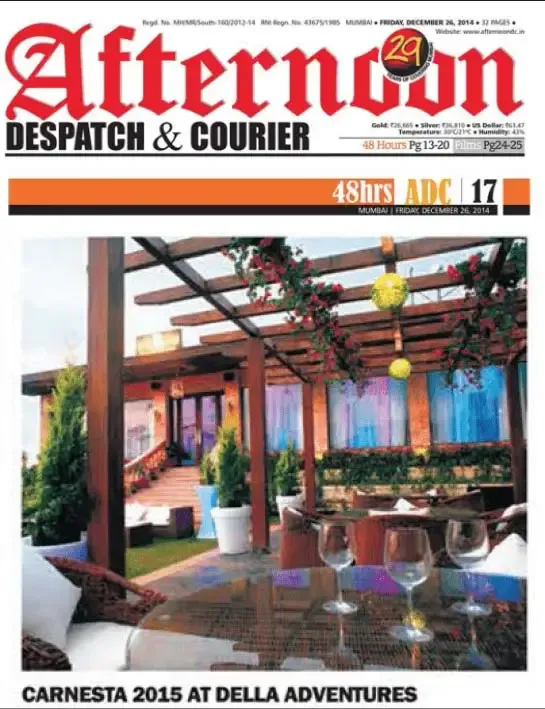 Jimmy Mistry press feature in Afternoon – Dispatch & Courier, December 2014