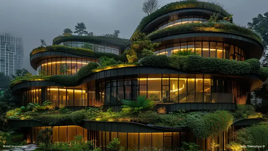 Luxury integrated township living space with modern interiors