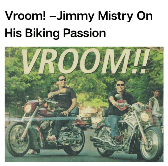 Jimmy Mistry press feature in Bombay Times, October 2007