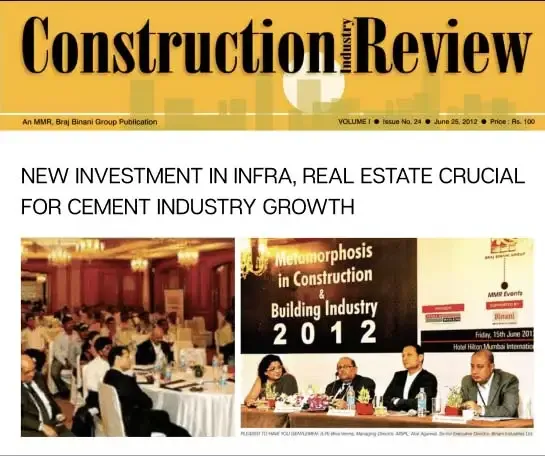 Jimmy Mistry press feature in Construction Industry review, July 2012