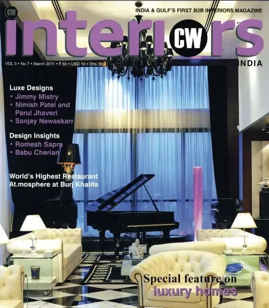 Jimmy Mistry press feature in CW Interiors, March 2011
