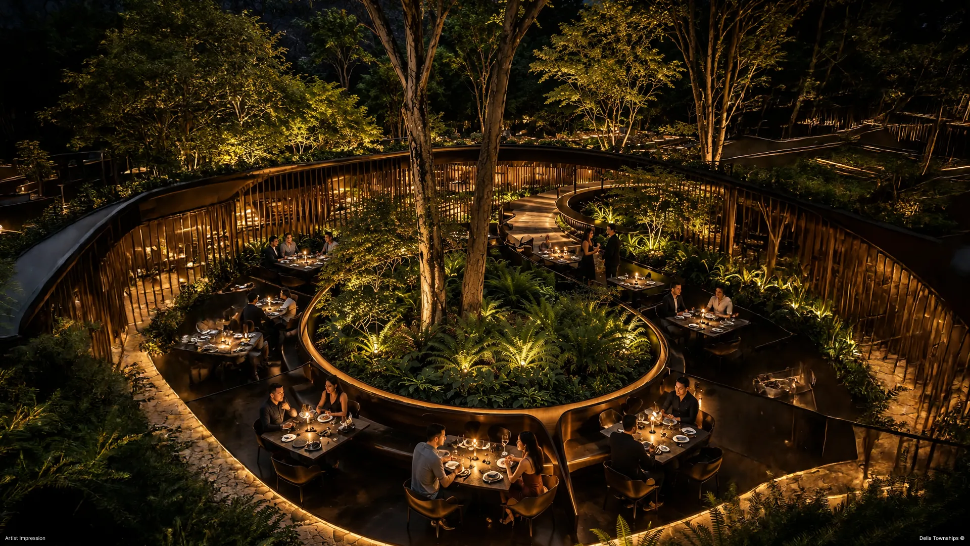 Restaurants and lounges at Della Racecourse Bhopal