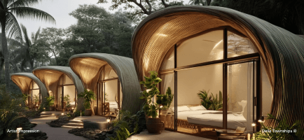 Five star resort villas with contemporary architecture at a Della integrated townships