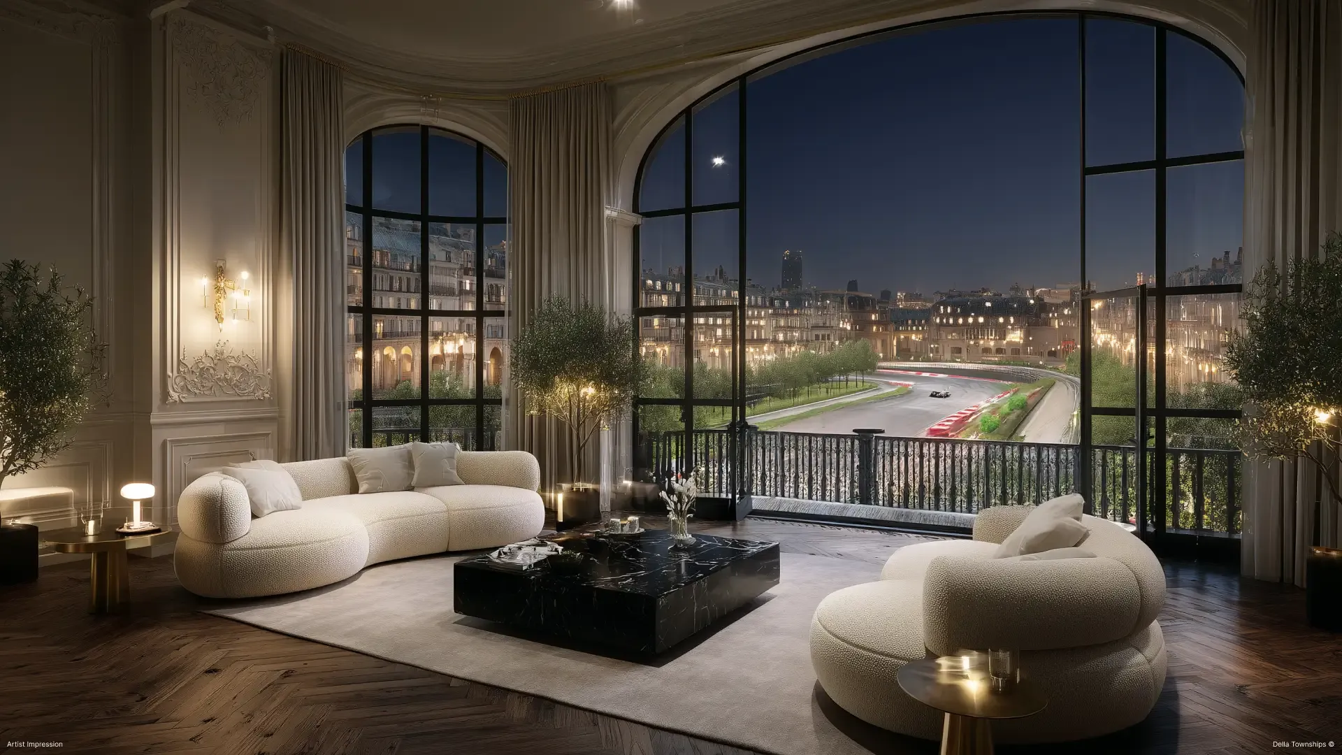 Bedroom View of branded residences at Monte Carlo International Racing Circuit by Della Townships in Ahmedabad