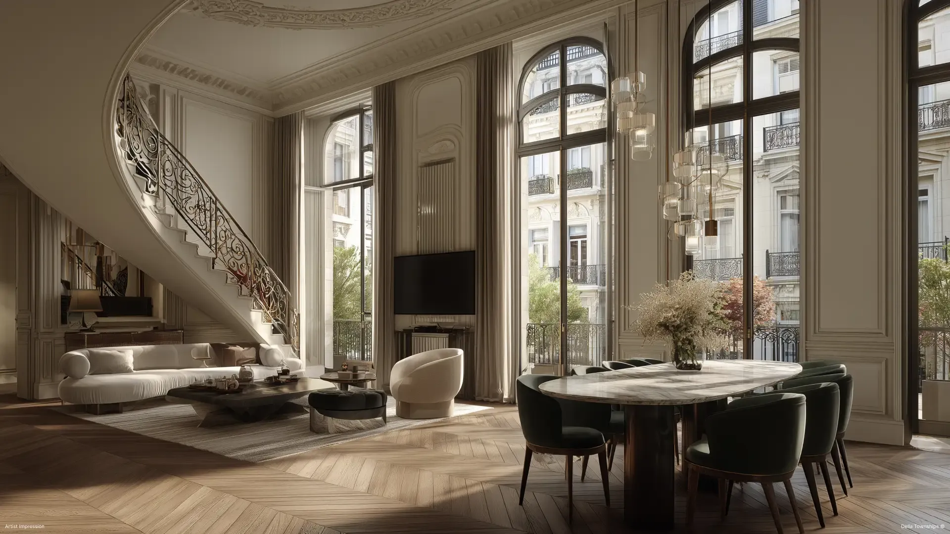 Living area View of branded residences at Monte Carlo International Racing Circuit by Della Townships in Ahmedabad