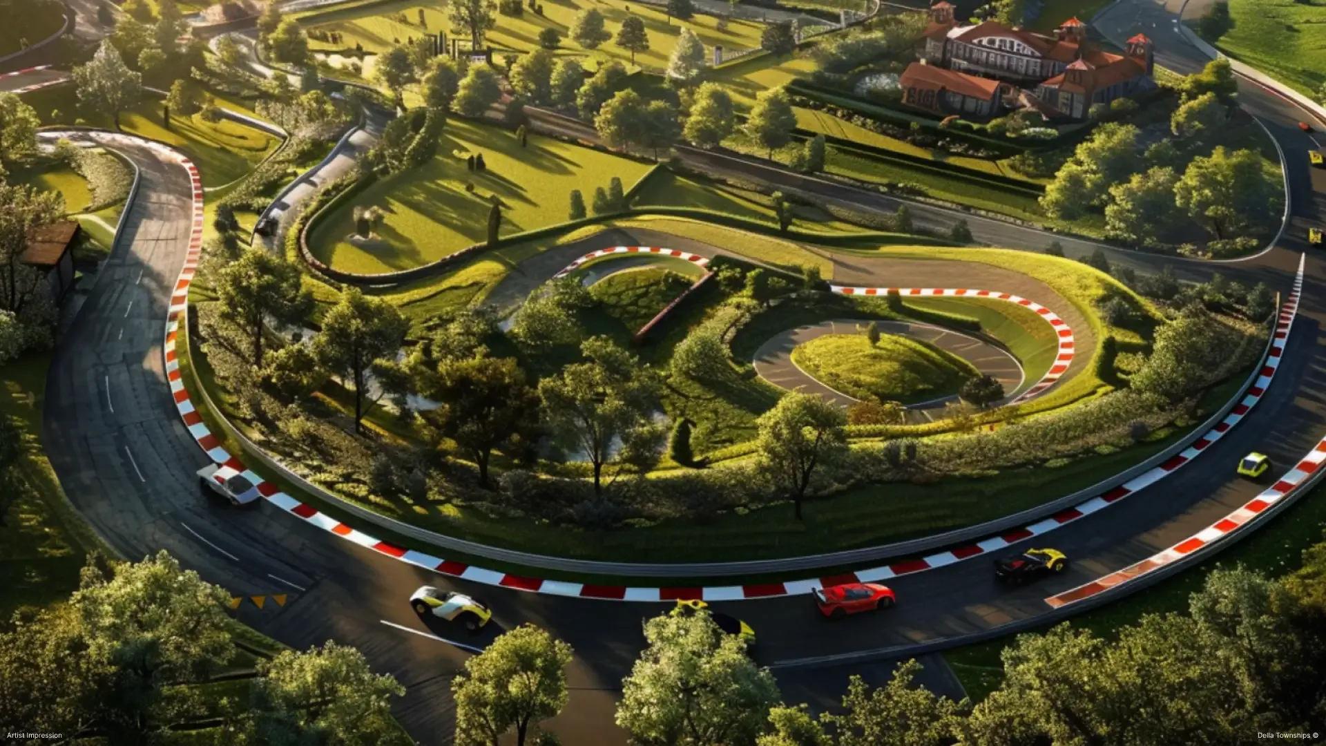 Racing Circuit Aerial view | Formula Racing, Moto GP & Autonomous Testing | Della Townships
