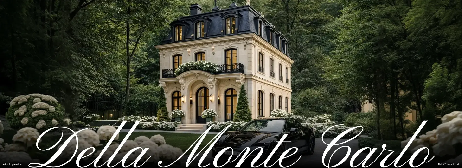 Racing circuit facing French themed villa plots by Della Townships in Ahmedabad
