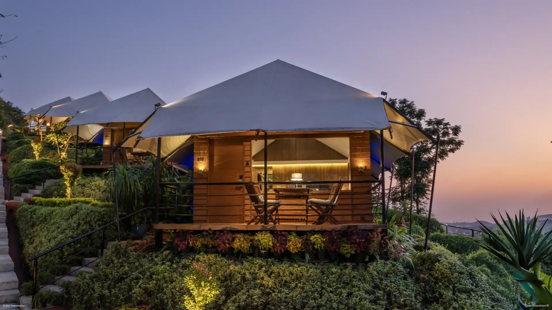 300 Rooms 5 Star Glamping Resort | Della Townships