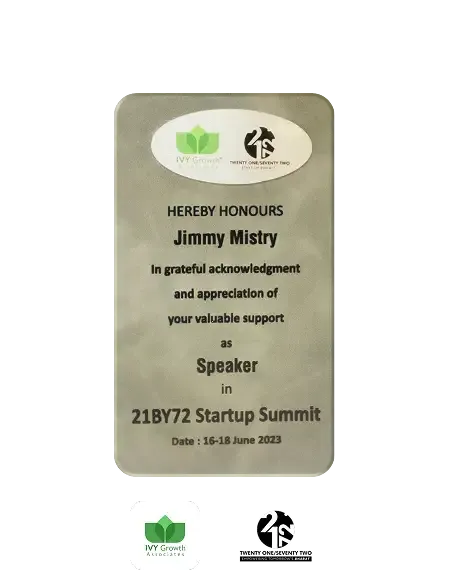 21BY72 Startup Summit 2023 speaker recognition associated with Della Townships
