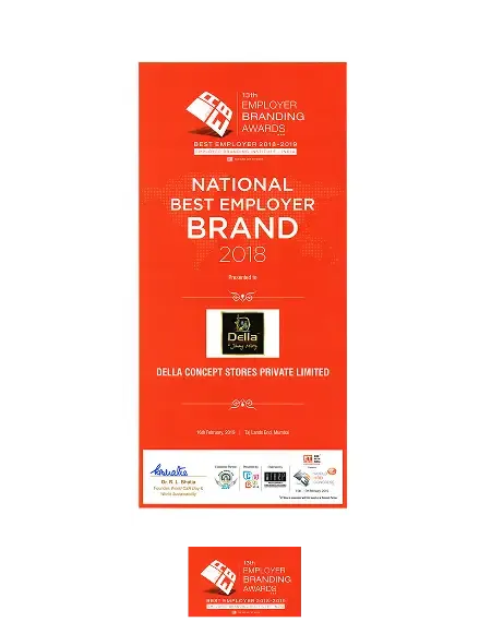 National Best Employer Brand Award 2018 received by Della Townships
