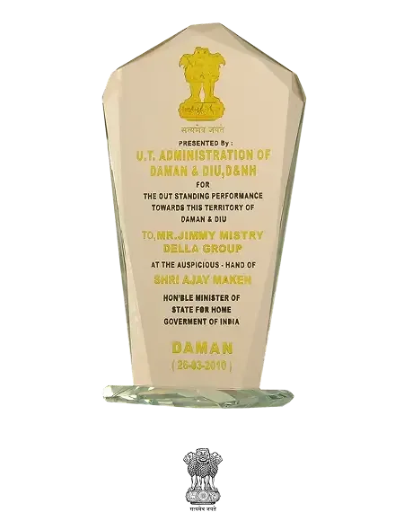 Government of India recognition 2010 for infrastructure development associated with Della Townships