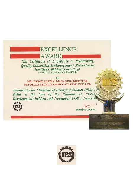 Udyog Ratna Award 1999 for economic development associated with Della Townships