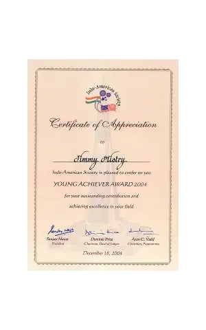 Young Achiever Award 2004 Business Leader recognition associated with Della Townships