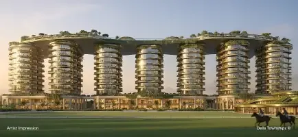 Five star resort villas at sunset offering luxury hospitality within Della townships