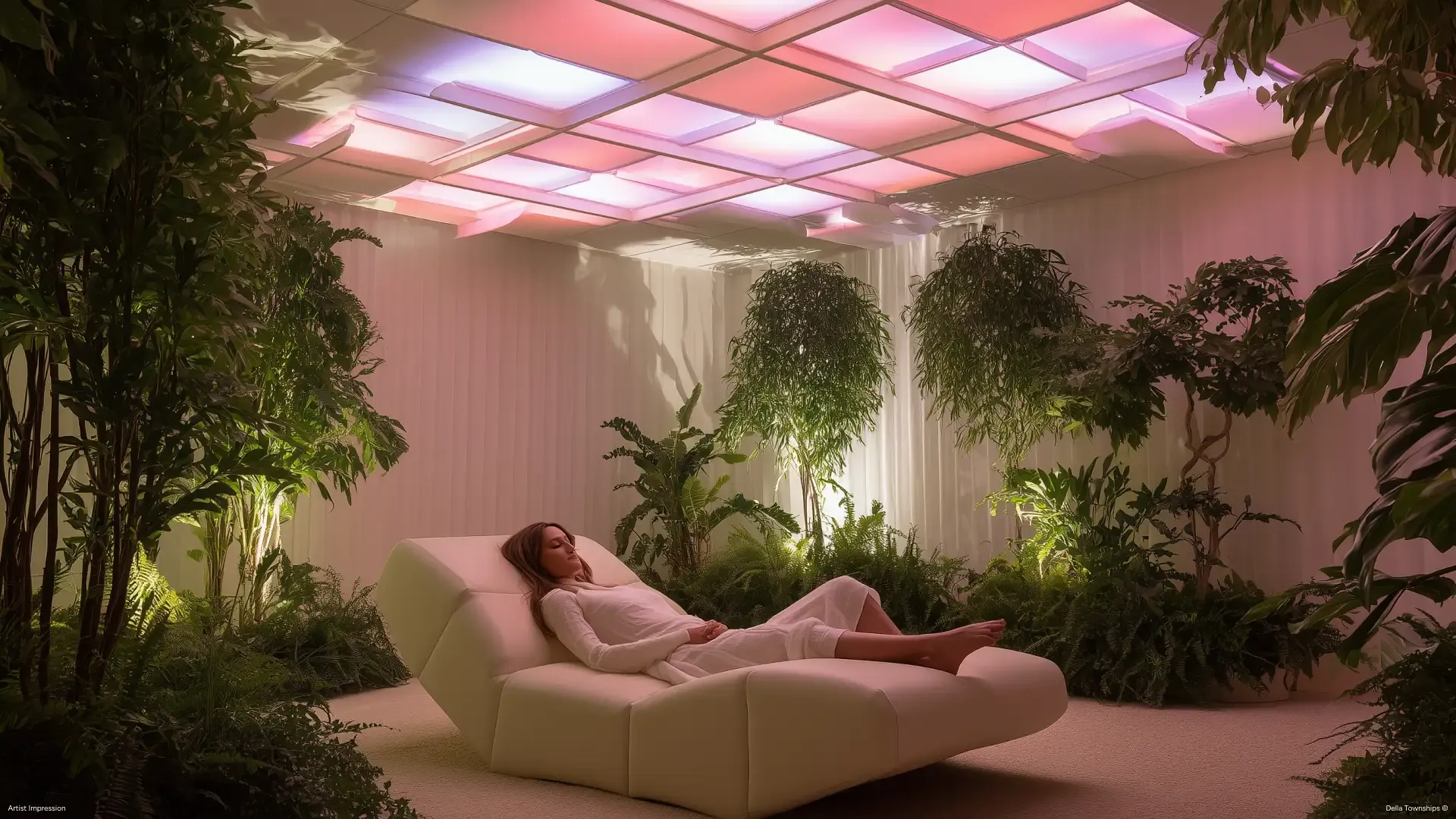 Chromotherapy therapy room at Della MayrLife Medical Wellness Township