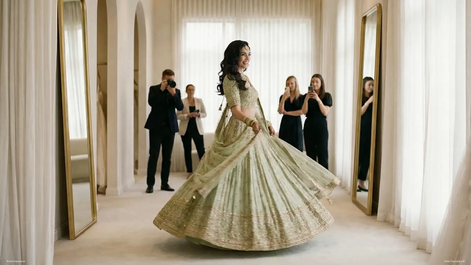 Bridal trousseau collections curated in the Della Townships design district