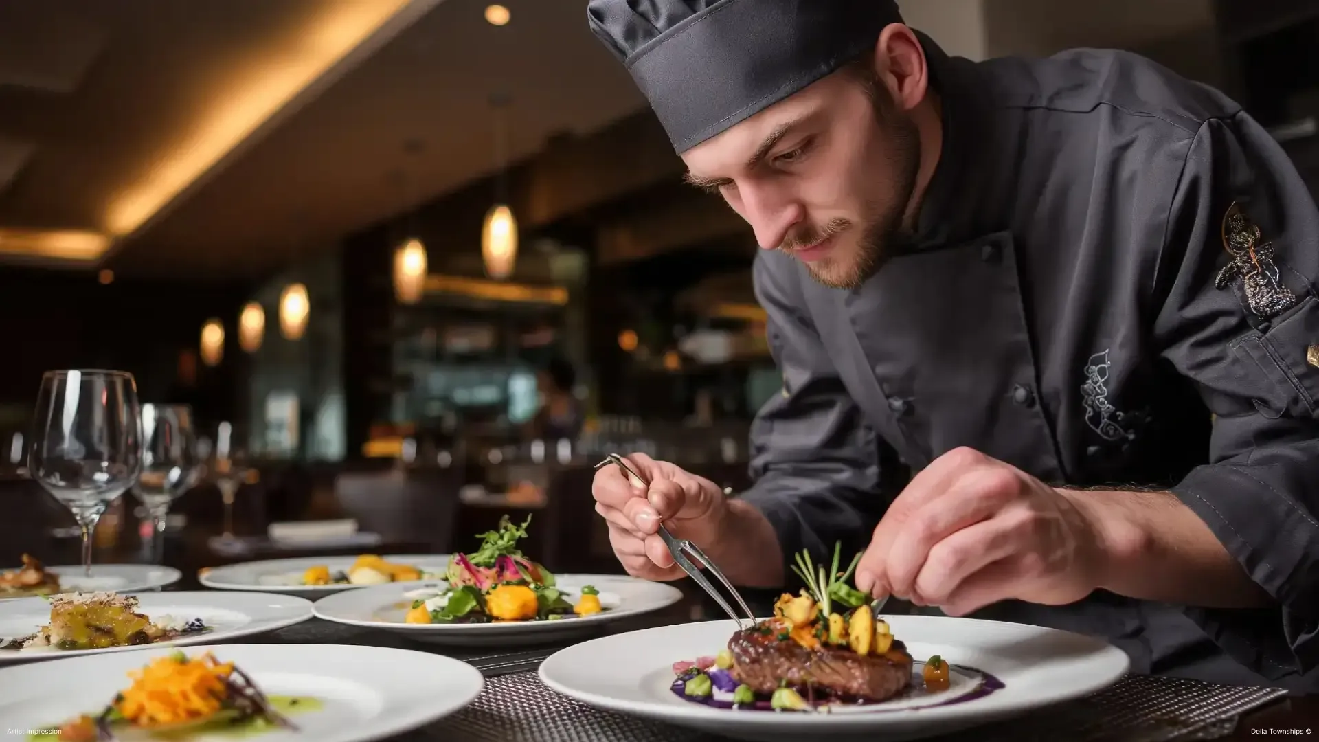 Chef led and signature restaurant experiences within the Della Townships design district
